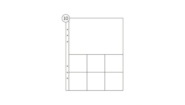 6×8 Page Protector Pack 4×6 Pocket + 2×2 Pockets (10 pack), 1 of 1