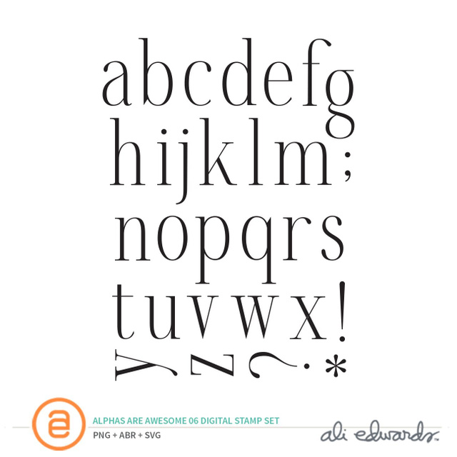 Alphas Are Awesome #6 Digital Stamp Set, 1 of 1