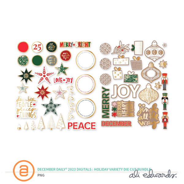 December Daily® 2023 Digital Holiday Variety Die Cut Bundle, 1 of 1