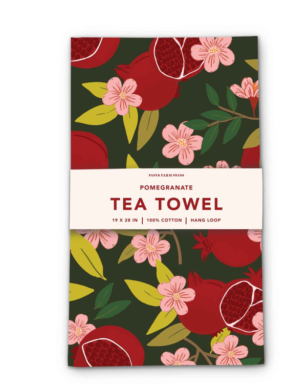 Pomegranate Pattern Tea Towel, 1 of 6