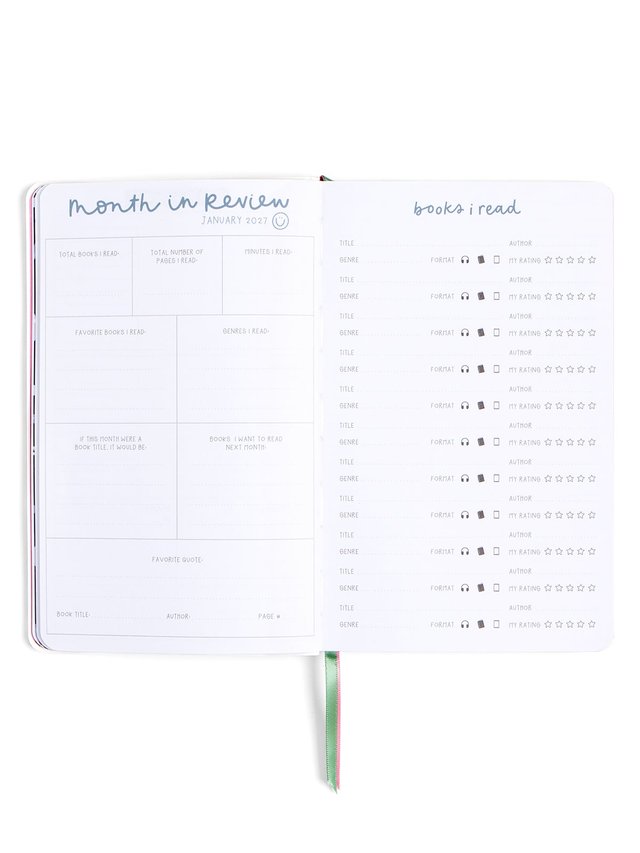Book Lover Floral Petite Planner : 2027 Calendar Year, 12 of 14