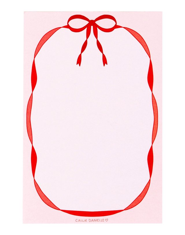 Red Coquette Bow 4×6 Notepad, 1 of 4