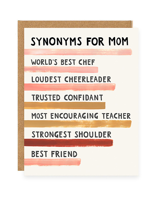 Mother's Day Synonyms Greeting Card, 1 of 1