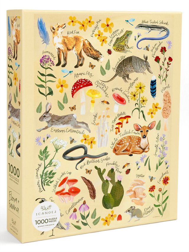Flora & Fauna - 1,000 Piece Jigsaw Puzzle, 1 of 9
