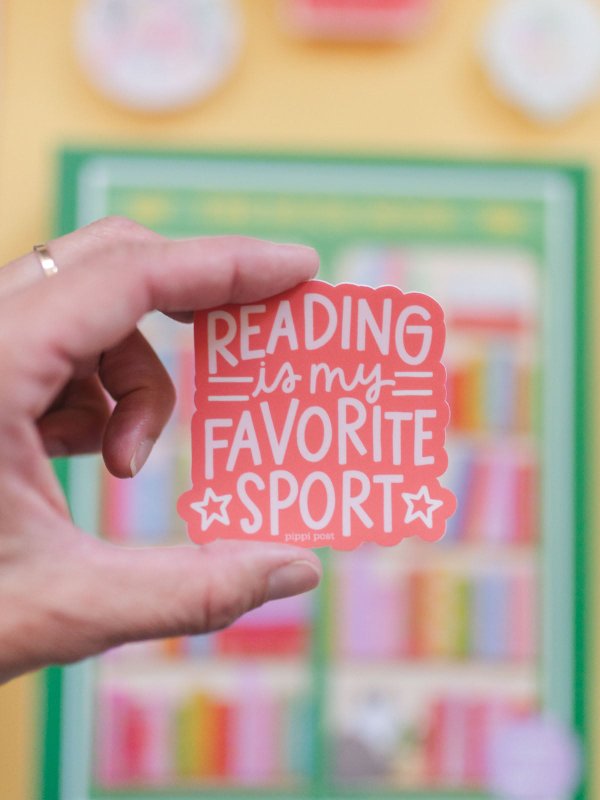 Reading Is My Favorite Sport Book Lover Decal Sticker, 1 of 2