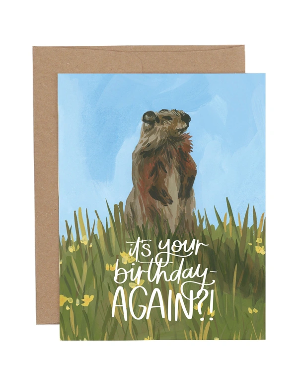 Groundhog Birthday Greeting Card, 1 of 1