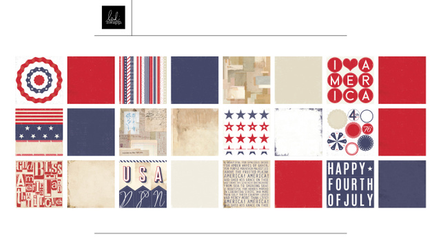 Party In The USA 12×12 Digital Paper Pack, 1 of 1