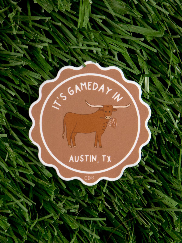 Austin Football Game Day Mascot Decal Sticker, 1 of 4