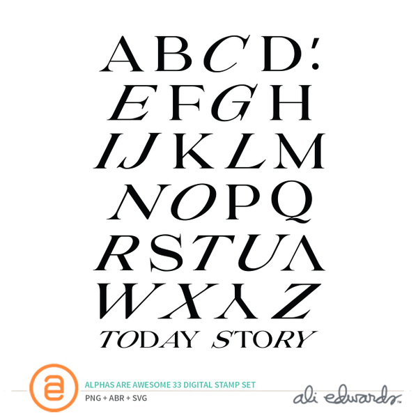 Alphas Are Awesome #33 Digital Stamp Set, 1 of 1