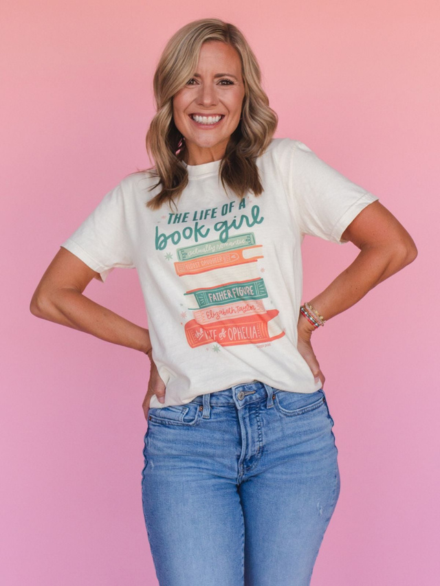 Life of a Book Girl Tee - Ivory, 1 of 4