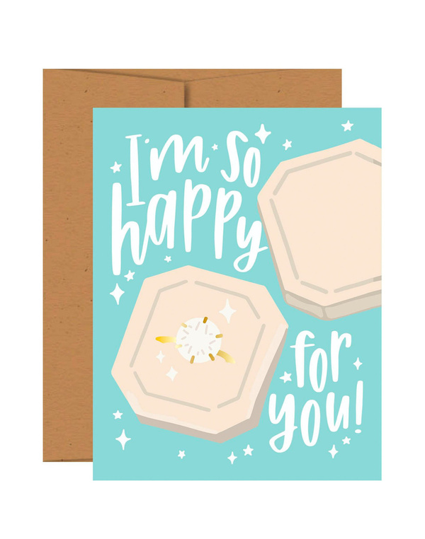 So Happy For You Ring Greeting Card, 1 of 1