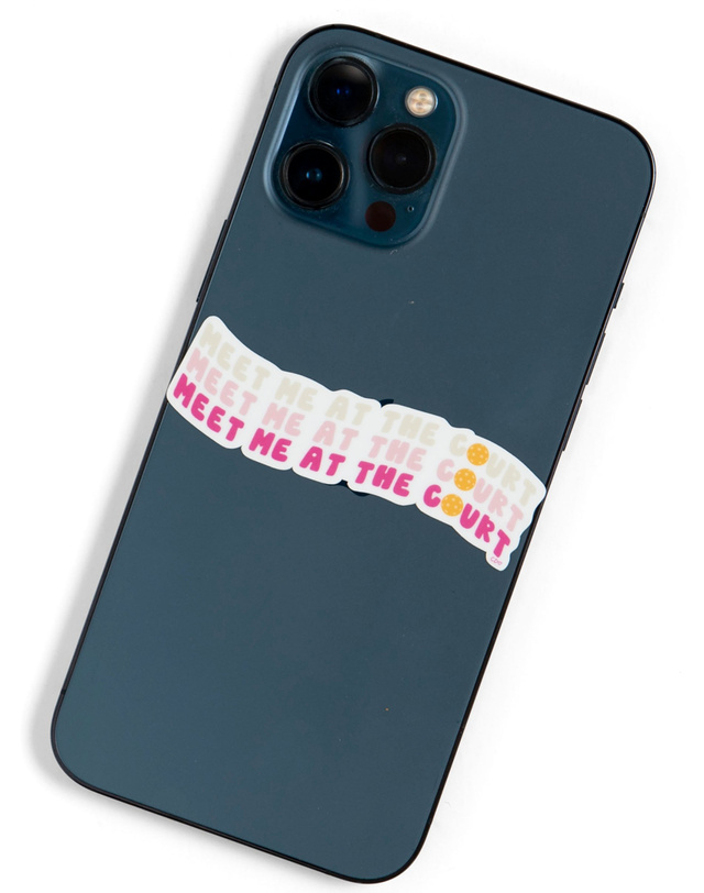 Meet Me At The Court Pickleball Decal Sticker, 3 of 3