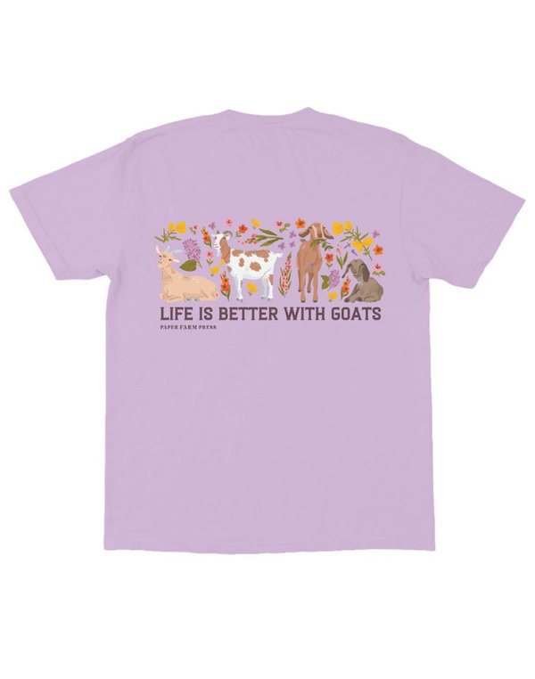 Life Is Better With Goats Tee - Orchid, 3 of 4