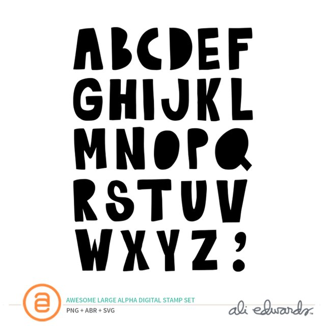 Awesome Alpha Digital Stamp Set, 1 of 1