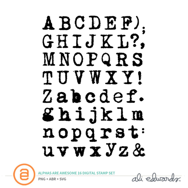 Alphas Are Awesome #16 Digital Stamp Set, 1 of 1