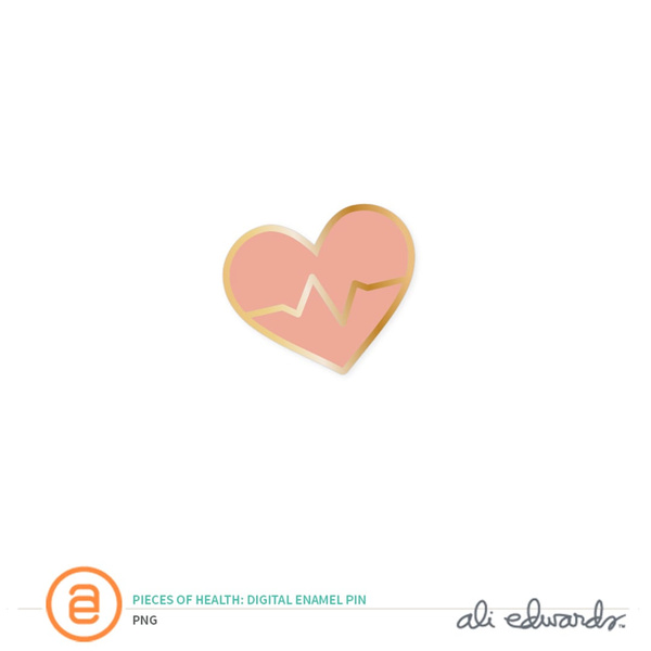 Pieces of Health Digital Enamel Pin, 1 of 1
