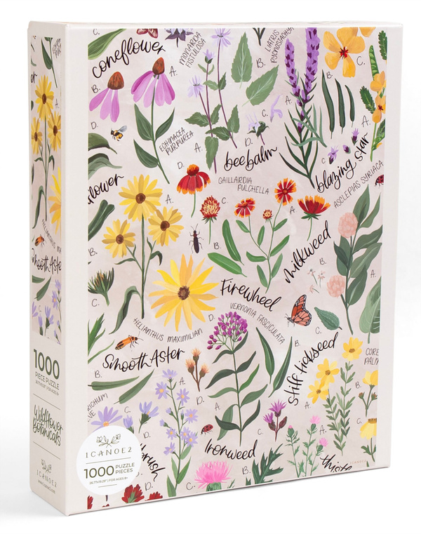 Wildflower Botanicals - 1,000 Piece Jigsaw Puzzle, 1 of 6