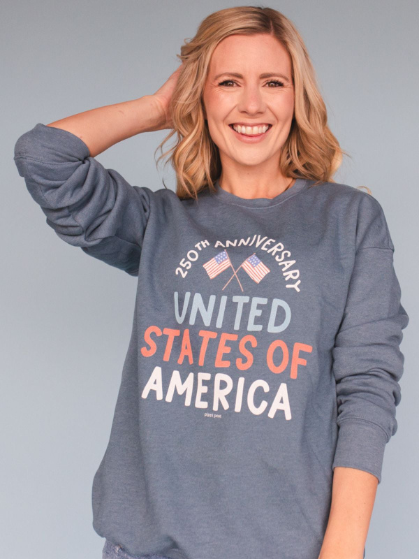 United States of America 250th Anniversary Sweatshirt - Heather Slate, 3 of 4