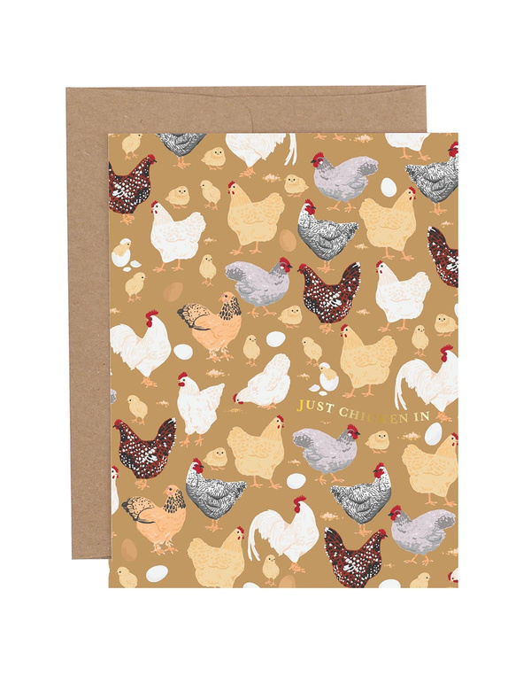 Just Chicken In Thinking Of You Greeting Card, 2 of 3