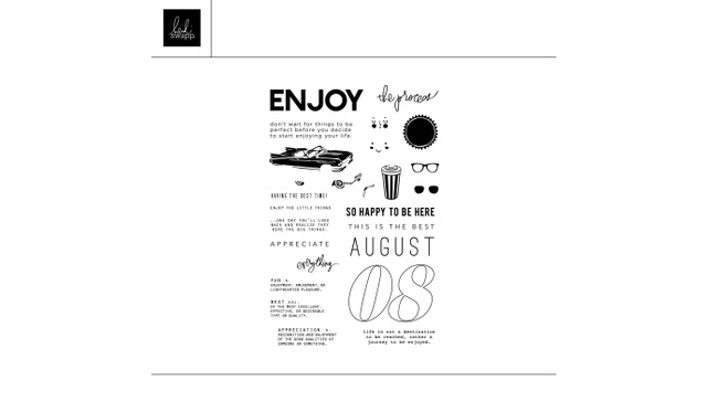 Digital 4×6 August Agenda Stamp Set, 1 of 1