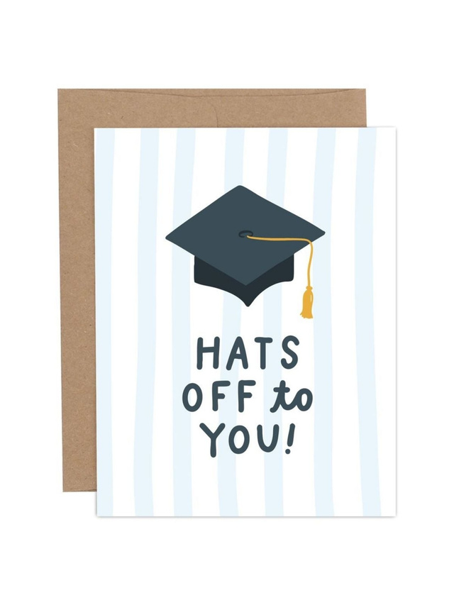 Hats Off To You Graduation Congratulations Greeting Card - Pippi Post Hats Off To You Graduation Congratulations Greeting Card - Pippi Post