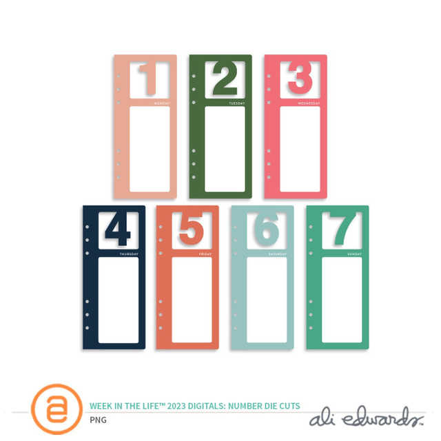 Week In The Life™ 2023 Digital Number Die Cuts, 1 of 1
