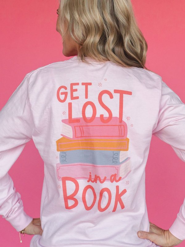 Get Lost In A Book Long-Sleeve Tee - Blossom, 1 of 4
