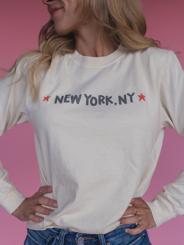 New York In the Fall Long-Sleeve Tee - Ivory, 2 of 6