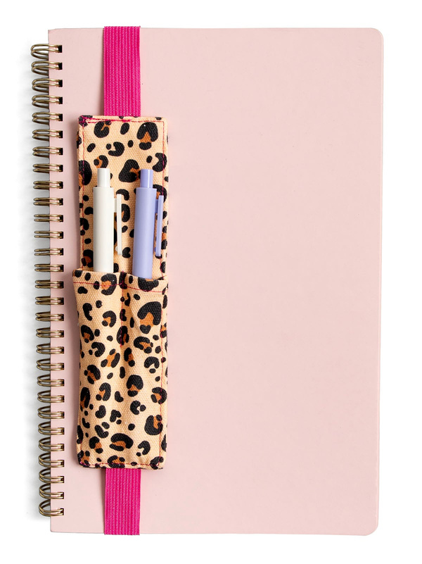 Leopard Print Pen Pouch – Elastic Notebook Pen Holder, 2 of 3