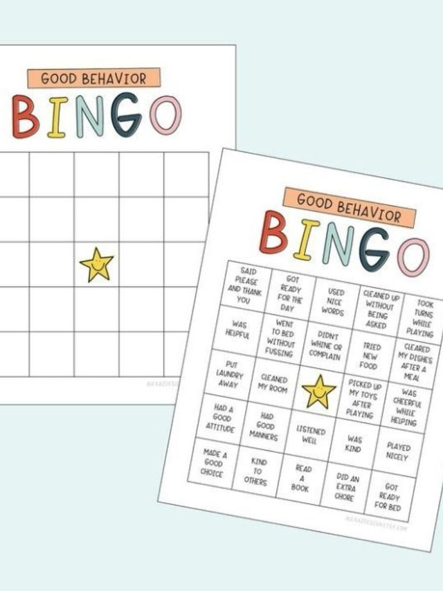 Good Behavior Digital Bingo Chart, 1 of 3