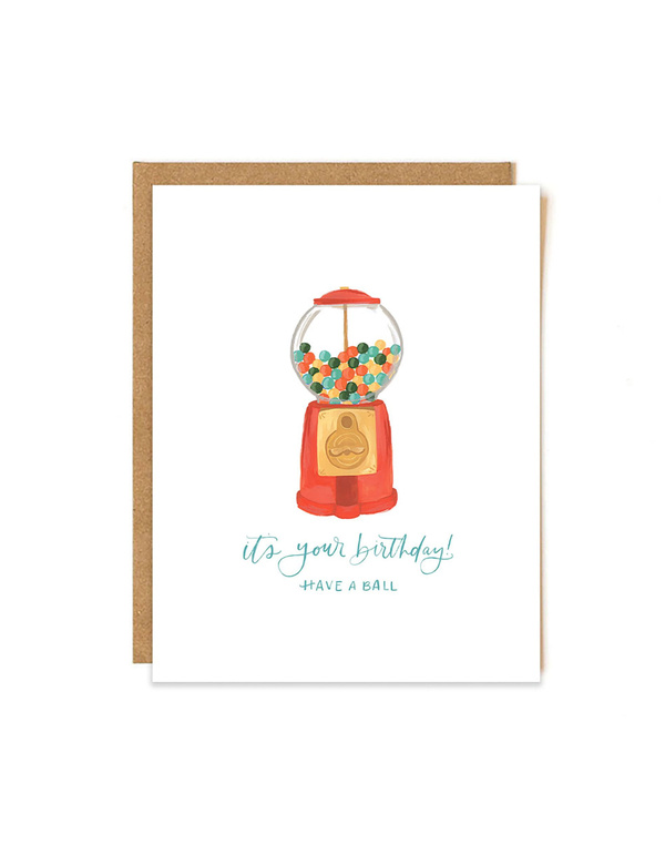 Gumball Birthday Greeting Card, 1 of 1