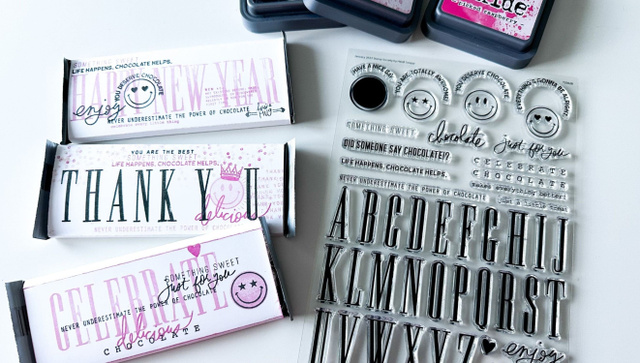 Stamp Set : 6×8 Life Happens, Chocolate Helps, 4 of 6