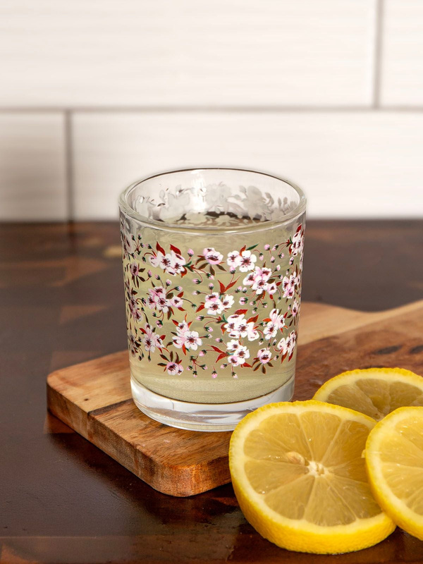 Chokecherry Floral Short Juice Glass, 1 of 4