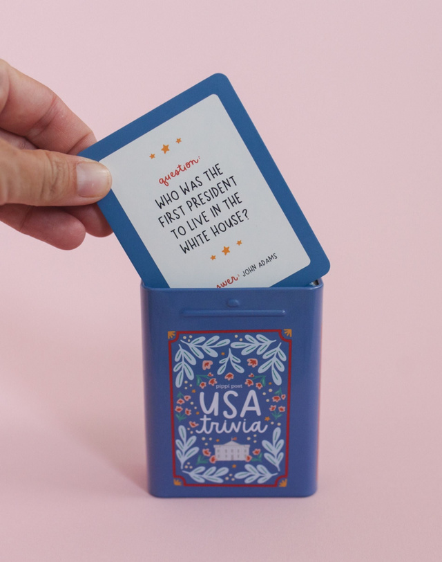 USA Trivia Game - Deck of Cards + Storage Tin, 6 of 8