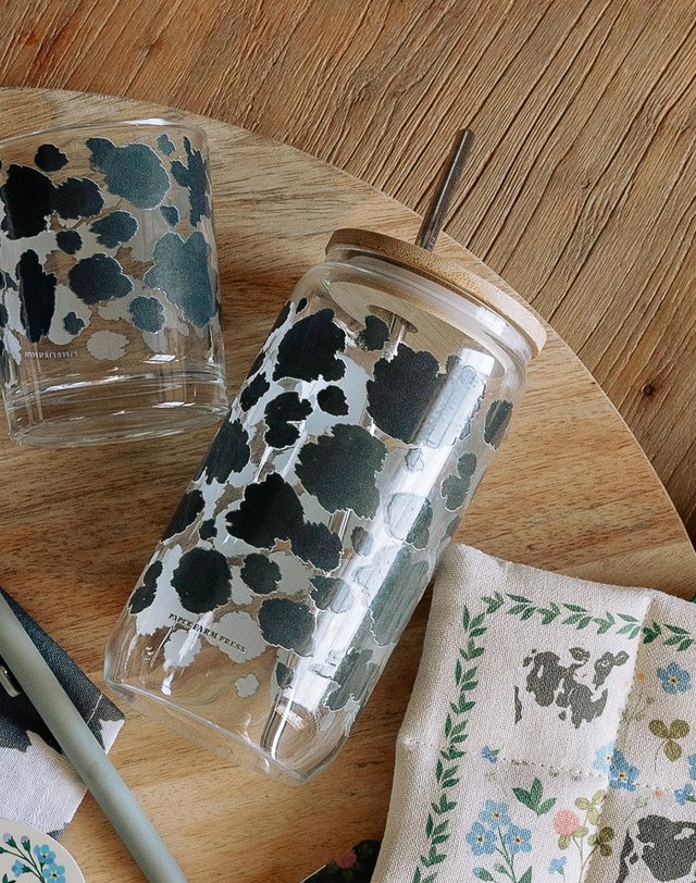 Cow Spots 16oz Glass Can, 4 of 4