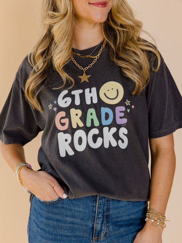 6th Grade Rocks Tee - Pepper, 2 of 4