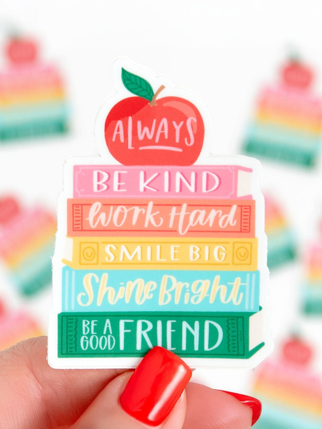 Affirmations Book Stack Decal Sticker, 1 of 3
