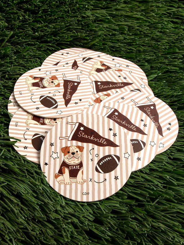 Starkville Football Game Day Paper Coasters - Set of 10, 1 of 3