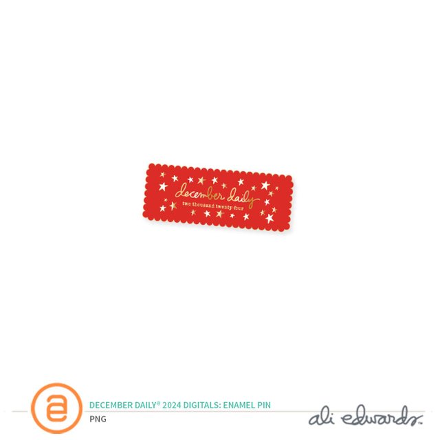 December Daily® 2024 Digital Enamel Pin, 1 of 1