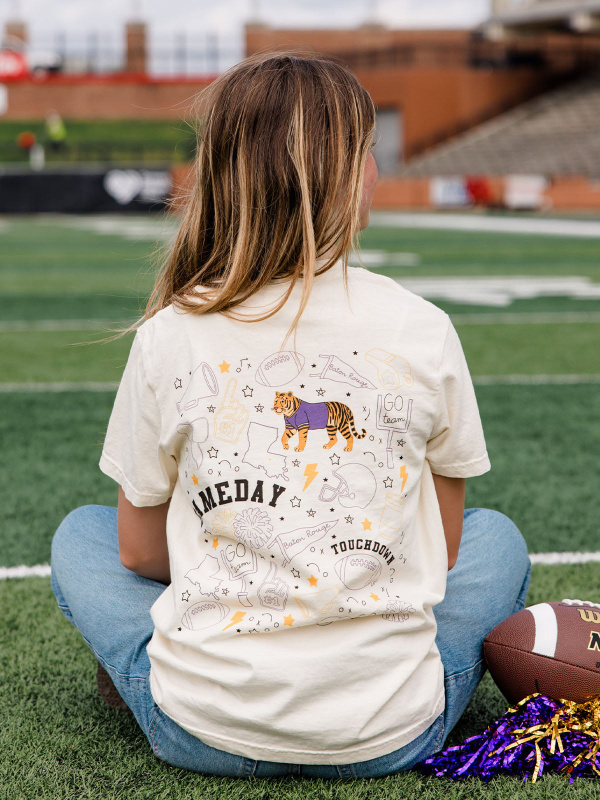 Baton Rouge Football Game Day Tee - Ivory, 1 of 5