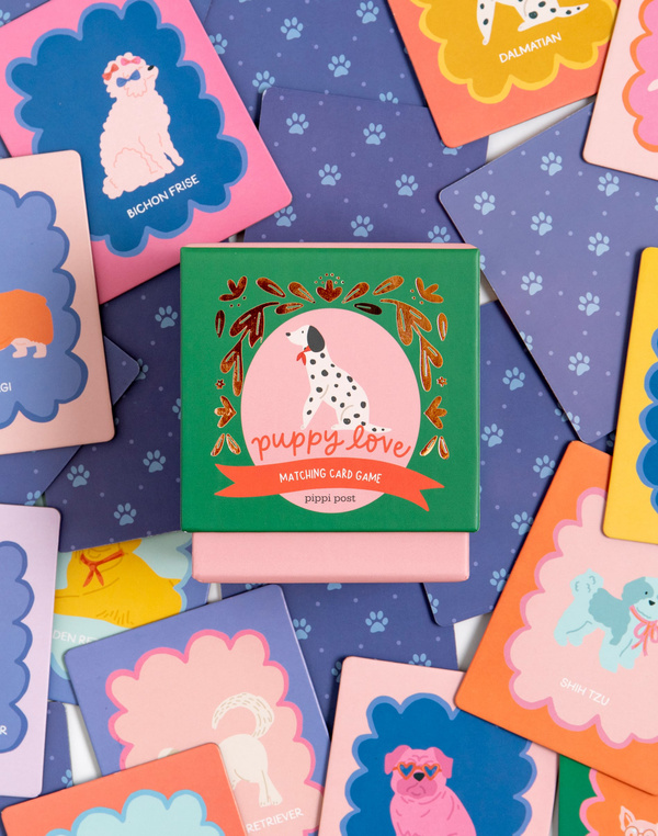 Dapper Dogs Puppy Love Matching Memory Card Game, 3 of 3