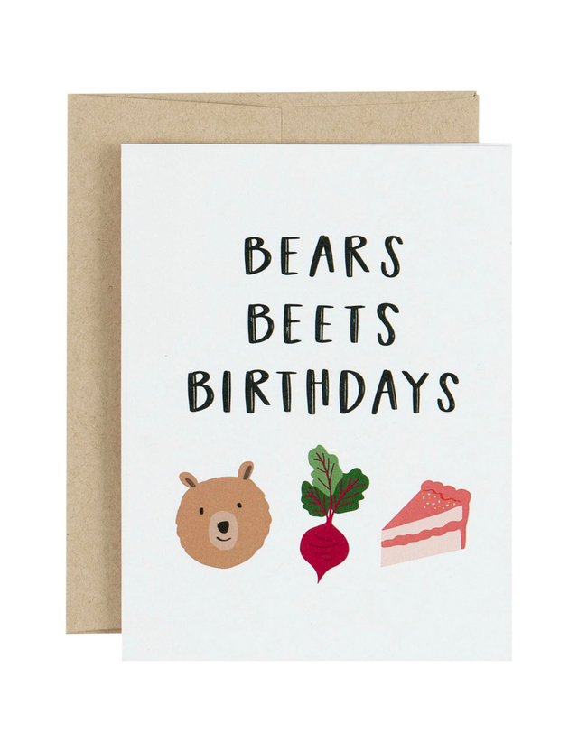 Bears Beets Birthdays Greeting Card, 1 of 1