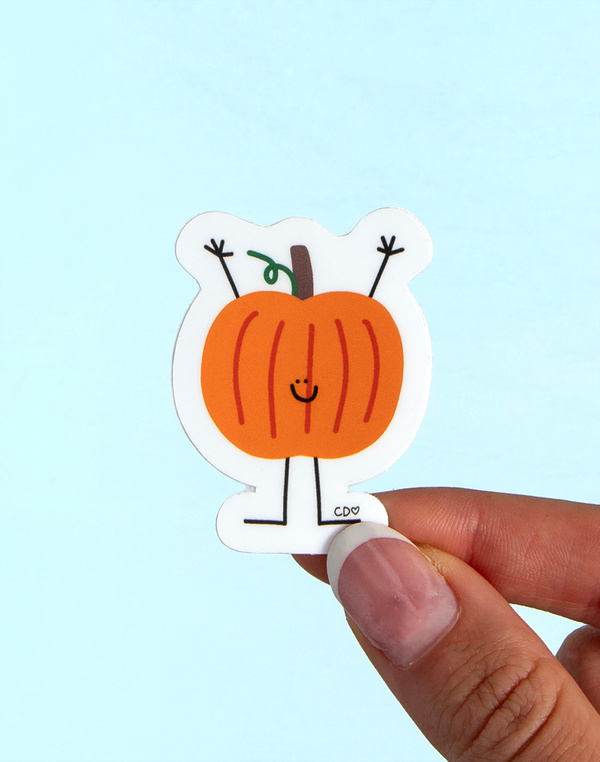 Pumpkin Friend Decal Sticker, 1 of 2