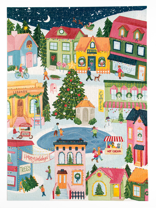 Christmas Village - 1000 Piece Holiday Jigsaw Puzzle, 4 of 7