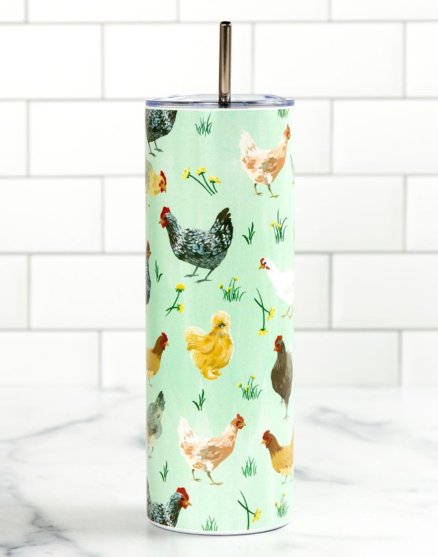 Chicken Meadows 20oz Stainless Steel Skinny Tumbler, 2 of 2