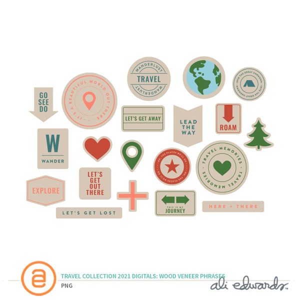 Travel Collection 2021 Digital Wood Veneer Variety Pack, 1 of 1