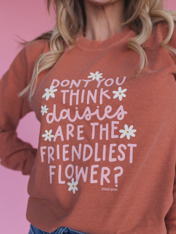 Daisies Are The Friendliest Flower Long-Sleeve Tee - Yam, 2 of 3