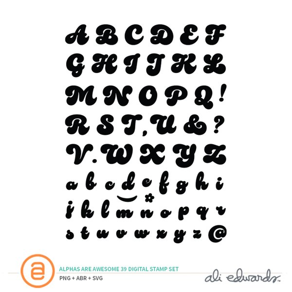 Alphas Are Awesome #39 Digital Stamp Set, 1 of 1