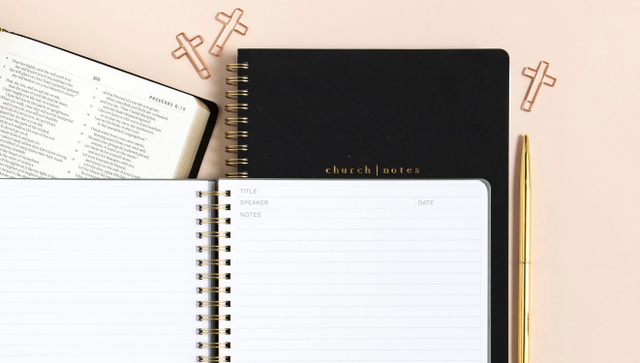 Church Notes Notebook - Black, 6 of 8