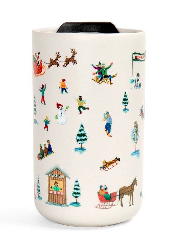 Winter Slopes 18oz Travel Ceramic Coffee Mug, 2 of 4